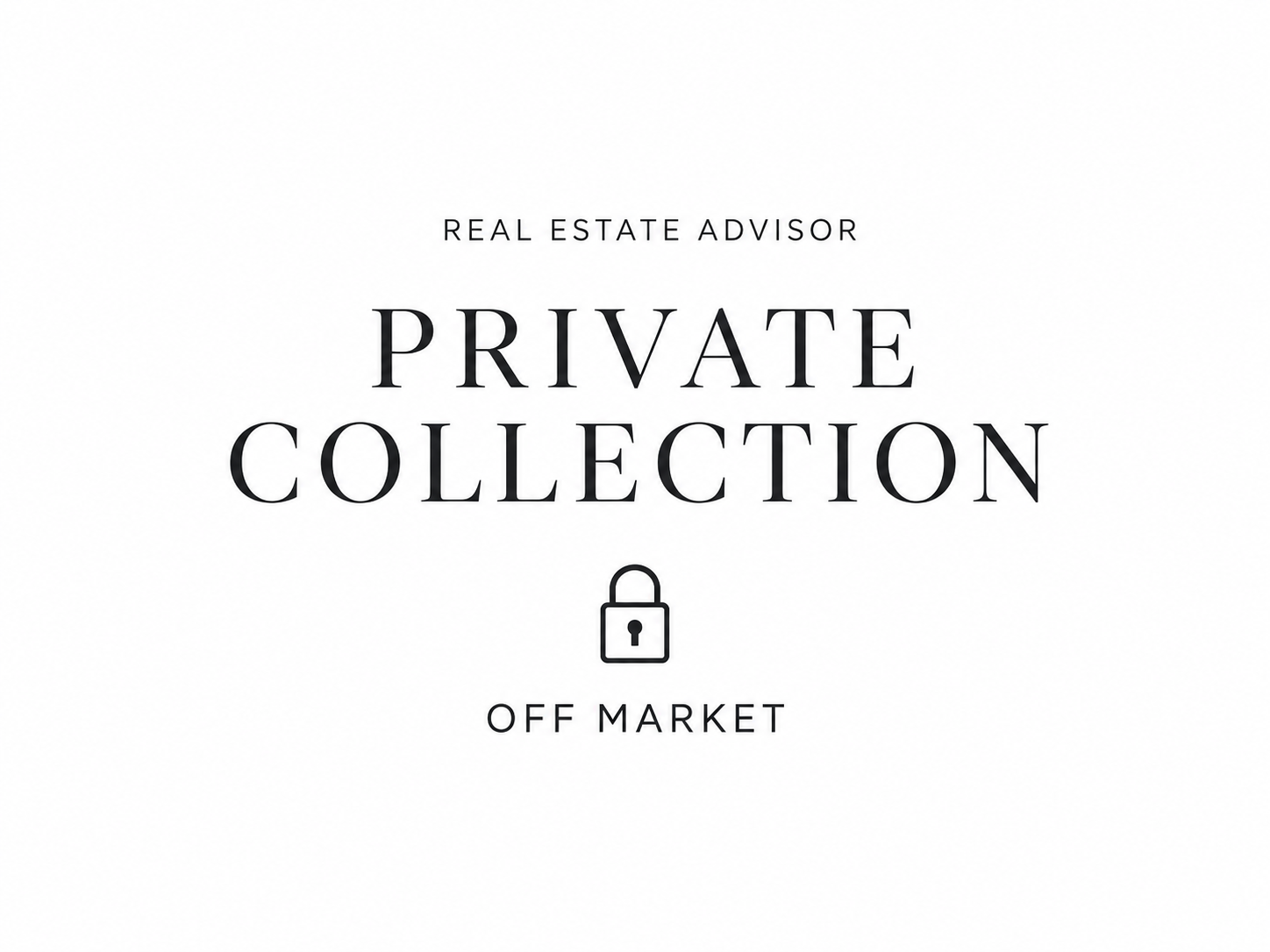 Real Estate Advisor — Collezione privata, immobile off market